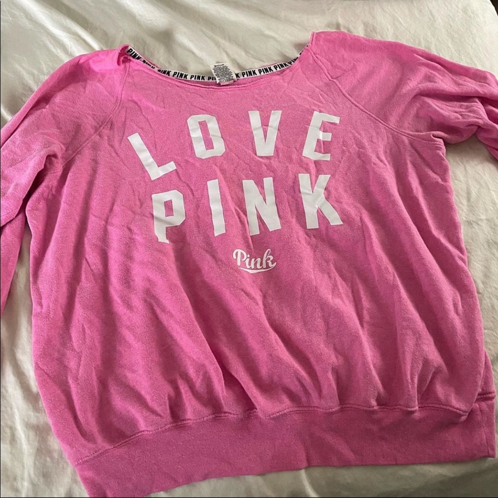 Pink crew neck